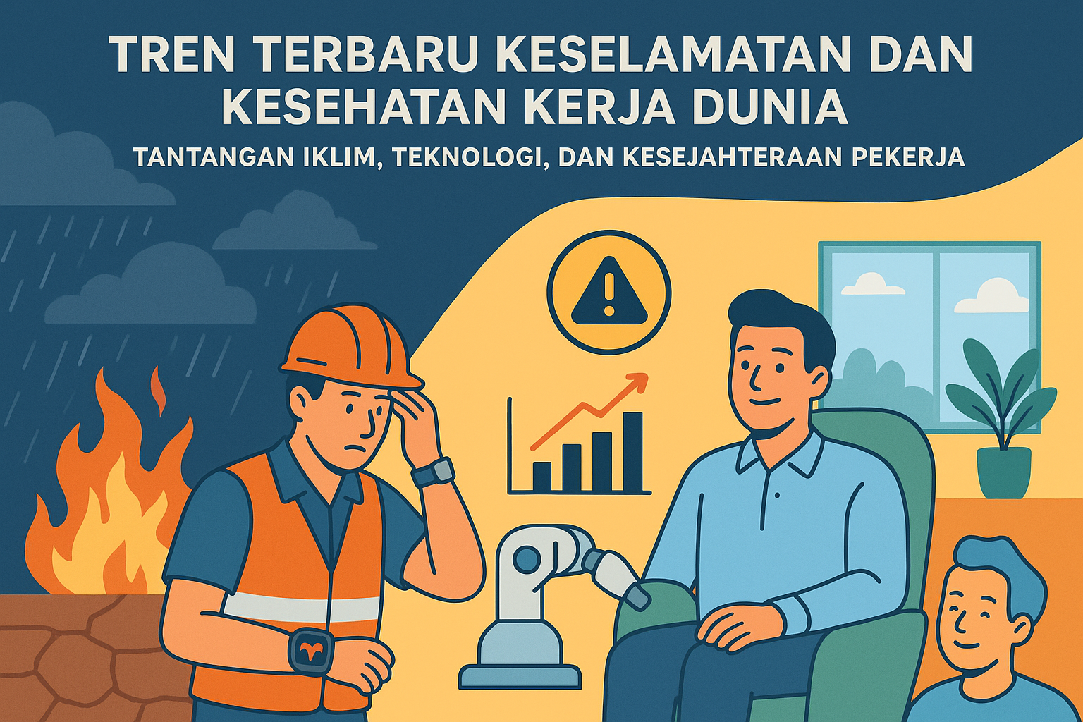 Tren Terbaru Keselamatan dan Kesehatan Kerja Dunia: Tantangan Iklim, Teknologi, dan Kesejahteraan Pekerja